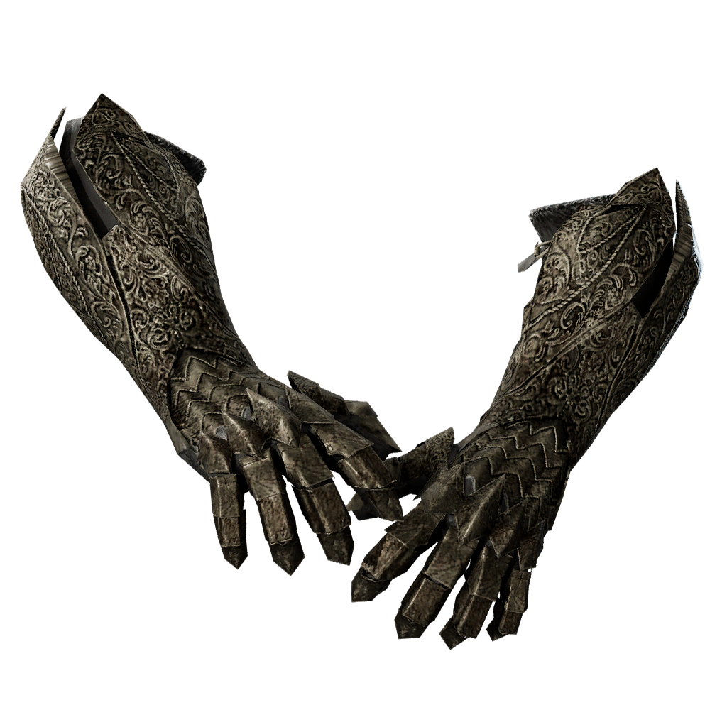 White Wolf Bone Gauntlets