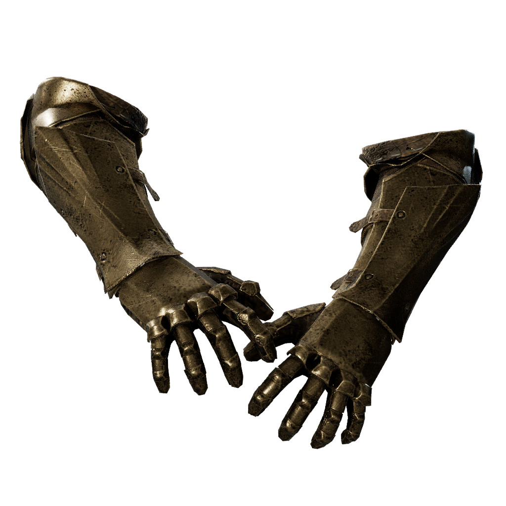 Golden Knight Plate Gauntlets