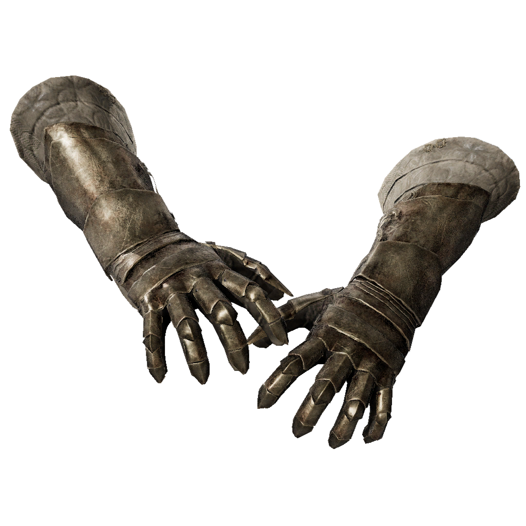 Golden Defender Suede Gauntlets