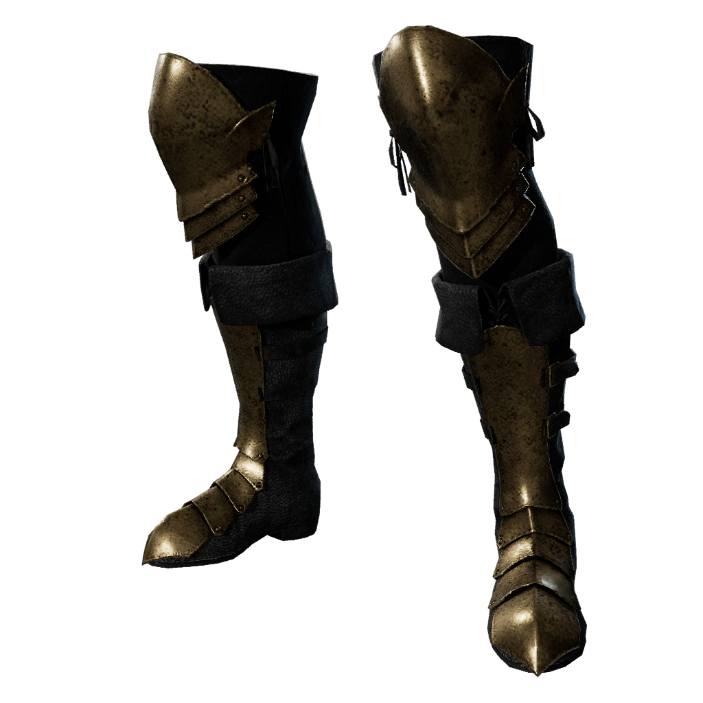 Golden Knight Plate Boots
