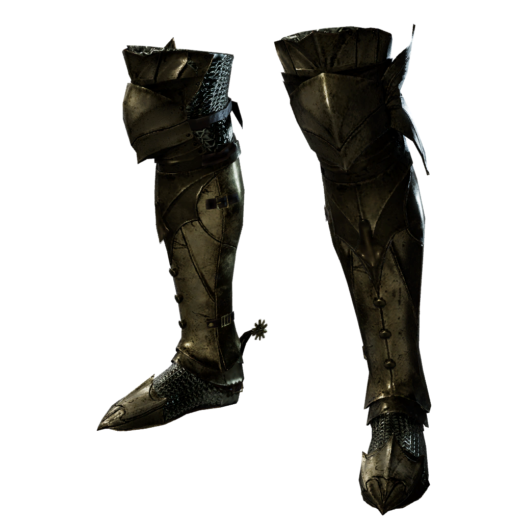 Golden Scale Plate Boots